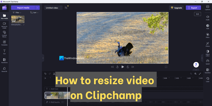 Comment redimensionner une vidéo sur Clipchamp