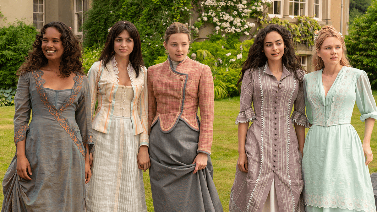  Alisha Boe, Josie Totah, Kristine Frøseth, Aubri Ibrag and Imogen Waterhouse in The Buccaneers