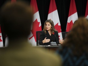 La ministre des Finances, Chrystia Freeland.