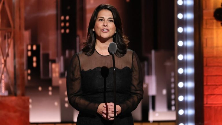 NEW YORK, NEW YORK - JUNE 12: Chief Executive Officer of City National Bank Kelly Coffey speaks onstage at the 75th Annual Tony Awards at Radio City Music Hall on June 12, 2022 in New York City. (Photo by Theo Wargo/Getty Images for Tony Awards Productions)