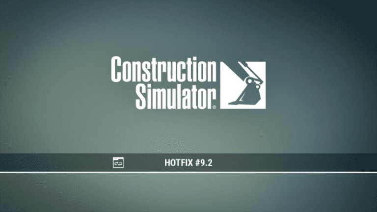 La mise à jour 1.25 de Construction Simulator découvre le correctif 9.2