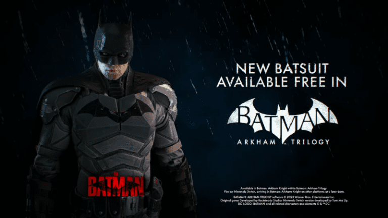 Le costume Robert Pattinson de Batman viendra avec la trilogie Arkham sur Switch
