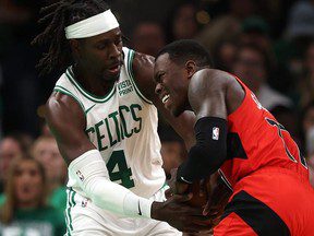 Les Celtics en lice donnent une leçon aux Raptors lors de la défaite de Beantown