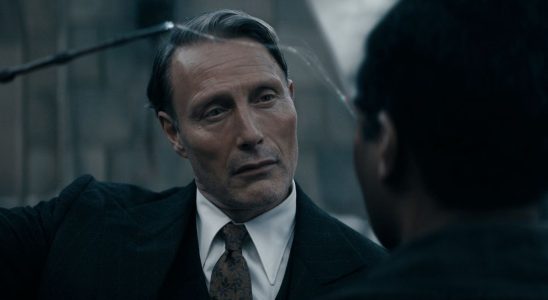 Mads Mikkelsen as Grindelwald in Fantastic Beasts The Secrets Of Dumbledore