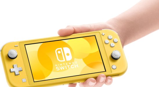 Yellow Nintendo Switch Lite.