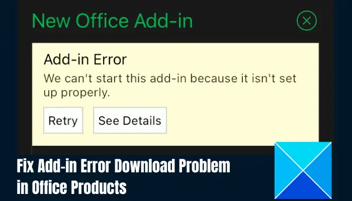 Nous ne pouvons pas démarrer ce complément car il n’est pas correctement configuré dans Office