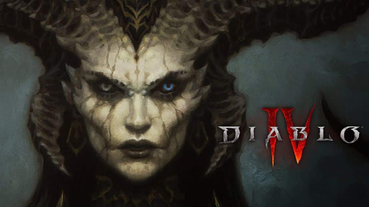 Lilith from Diablo 4 looking at the viewer—menacingly.