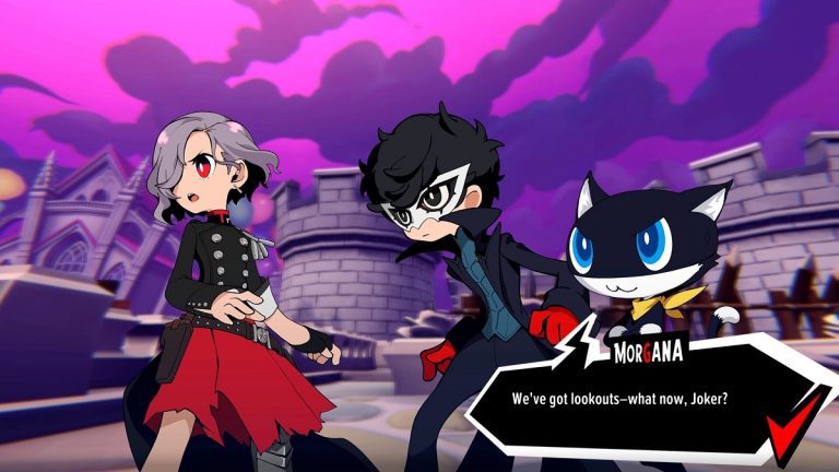 Image of Joker, Morgana, and new character in Persona 5 Tactica.