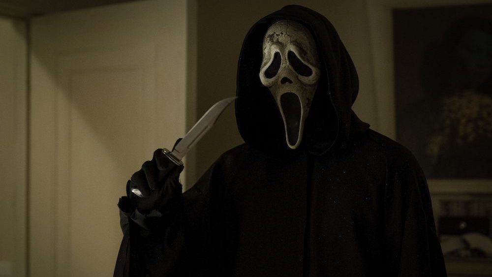 Ghostface in Paramount Pictures and Spyglass Media Group's "Scream VI." © 2022 Paramount Pictures. Ghost Face is a Registered Trademark of Fun World Div., Easter Unlimited, Inc. ©1999. All Rights Reserved.”. Ghost Face is a Registered Trademark of Fun World Div., Easter Unlimited, Inc. ©1999. All Rights Reserved.”