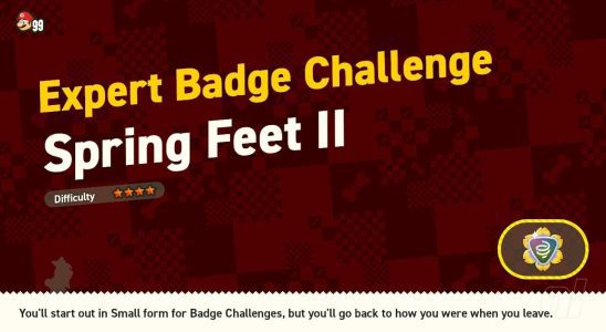 Super Mario Bros. Wonder : Deep Magma Bog - Défi de badge d'expert - Spring Feet II