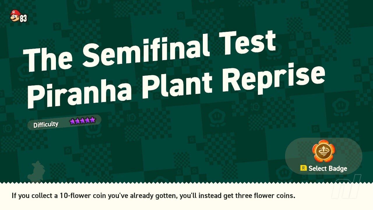 Super Mario Bros. Wonder: Special World - Le test de la demi-finale - Piranha Plant Reprise
