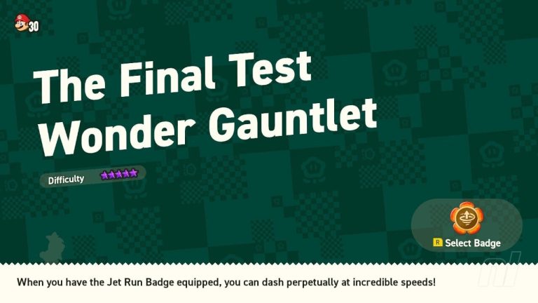 Super Mario Bros. Wonder: Special World - Le test final Wonder Gauntlet
