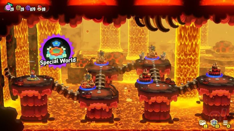 Super Mario Bros. Wonder: Special World - Rouleau solaire spécial Deep Magma Bog
