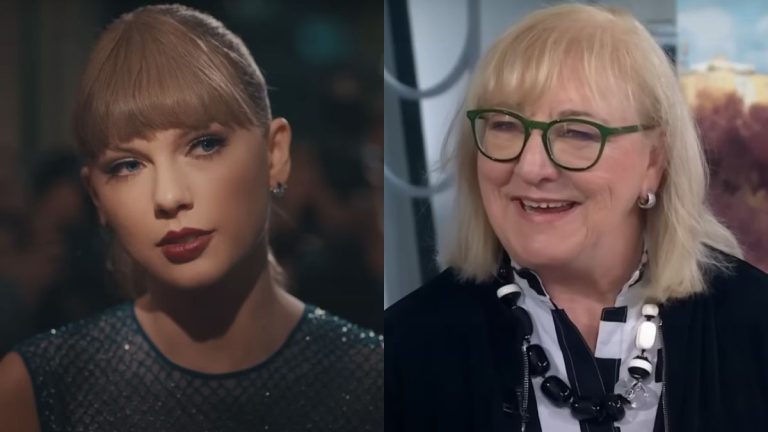 Taylor Swift in Delicate music video and Donna Kelce on the TODAY show.