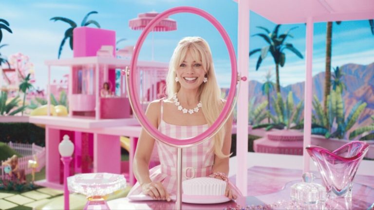 Margot Robbie as Barbie in the 