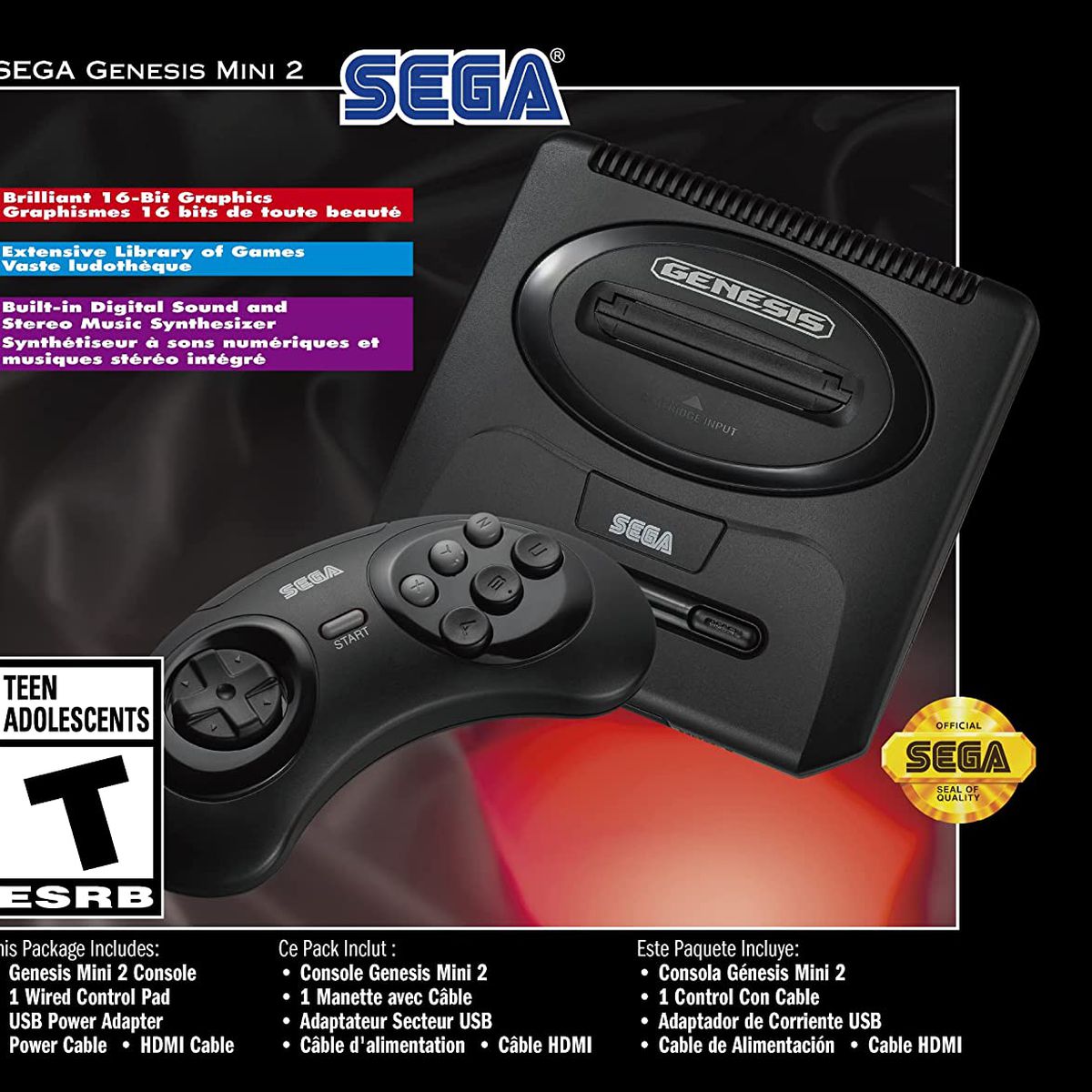 emballage du produit pour la Sega Genesis Mini 2