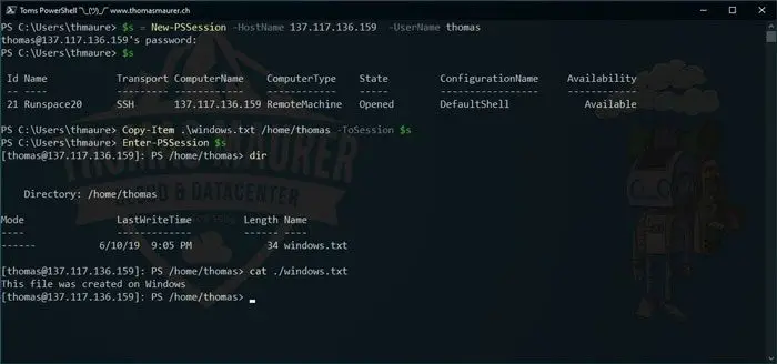 Comment copier des fichiers de Windows vers Linux à l'aide de PowerShell