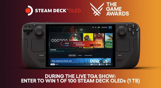 Regardez les Game Awards pour avoir une chance de gagner un Steam Deck OLED gratuit