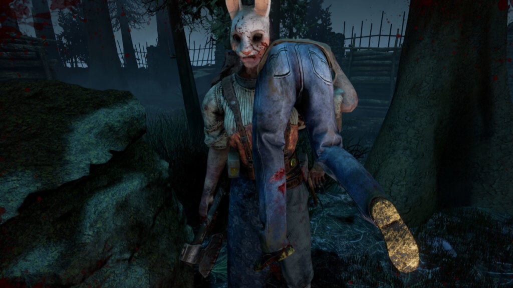 La Chasseresse porte un survivant dans Dead by Daylight