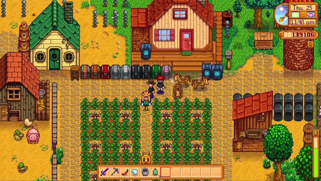 Un village de Stardew Valley.  Cette image fait partie d'un article sur la façon d'obtenir du bois dur à Stardew Valley.