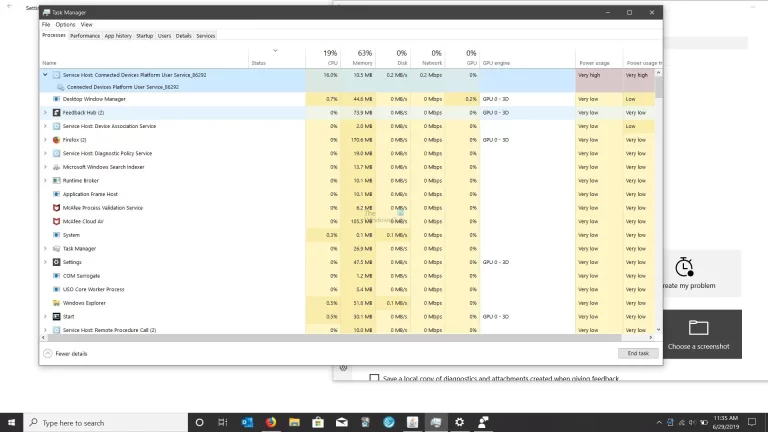 Mémoire élevée des services utilisateur de la plate-forme d’appareils connectés [Fix]