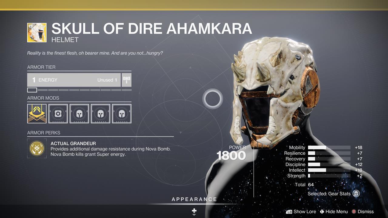 Crâne de Dire Ahamkara