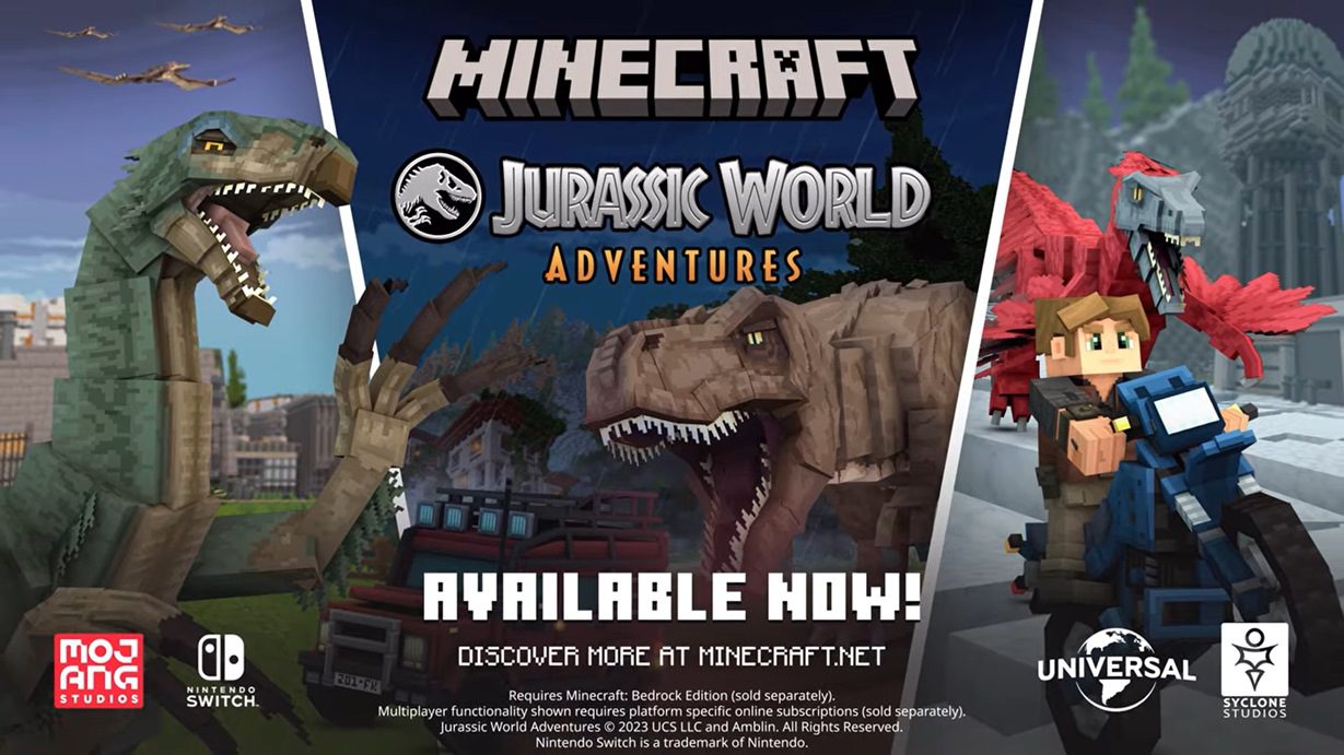 Annonce du DLC Minecraft x Jurassic World Adventures
