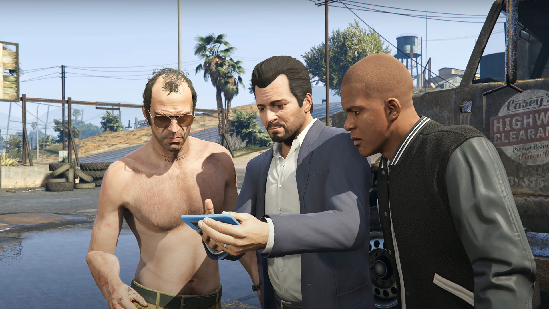 Les trois personnages jouables ayant un échange dans GTA 5