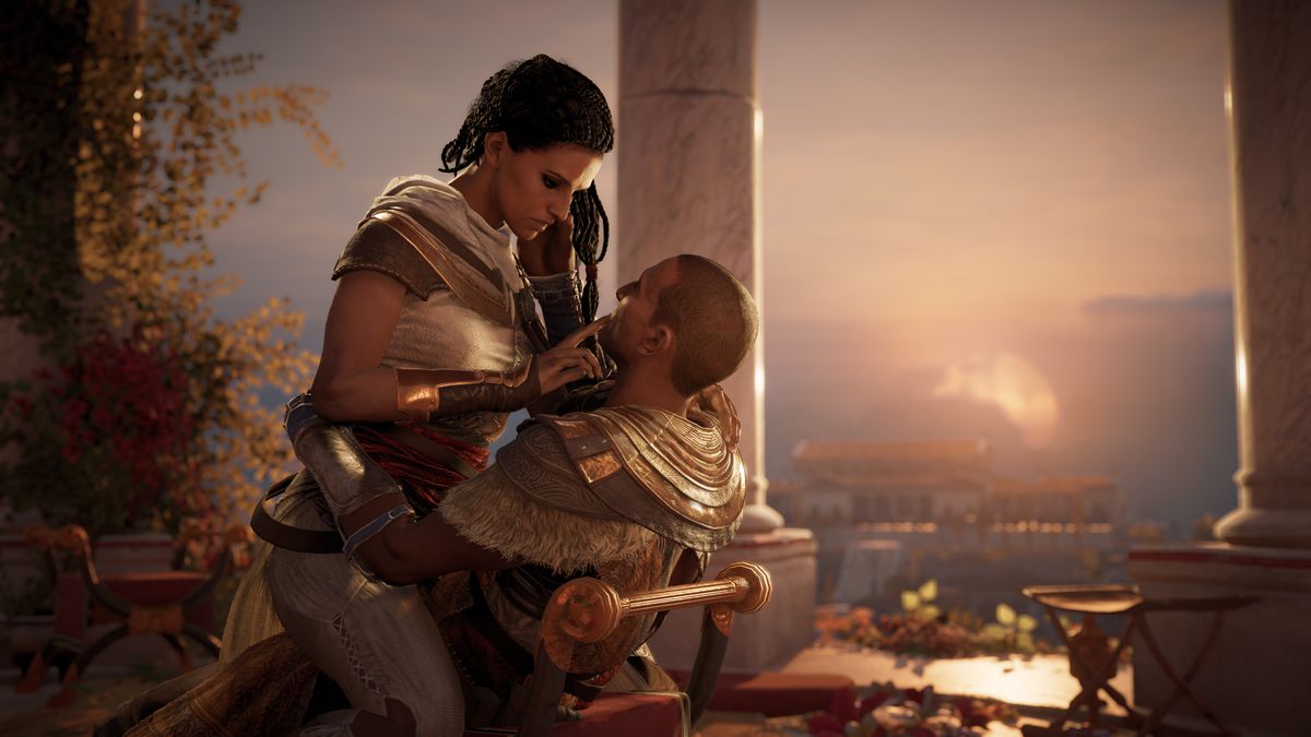 Assassin's Creed Origins - Bayek et Aya s'embrassant