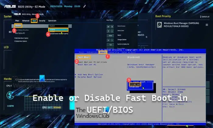 Activer ou désactiver le démarrage rapide dans UEFI/BIOS