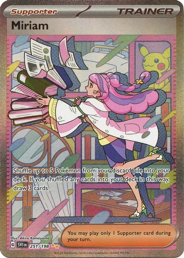 Carte Miriam dans Pokémon TCG.