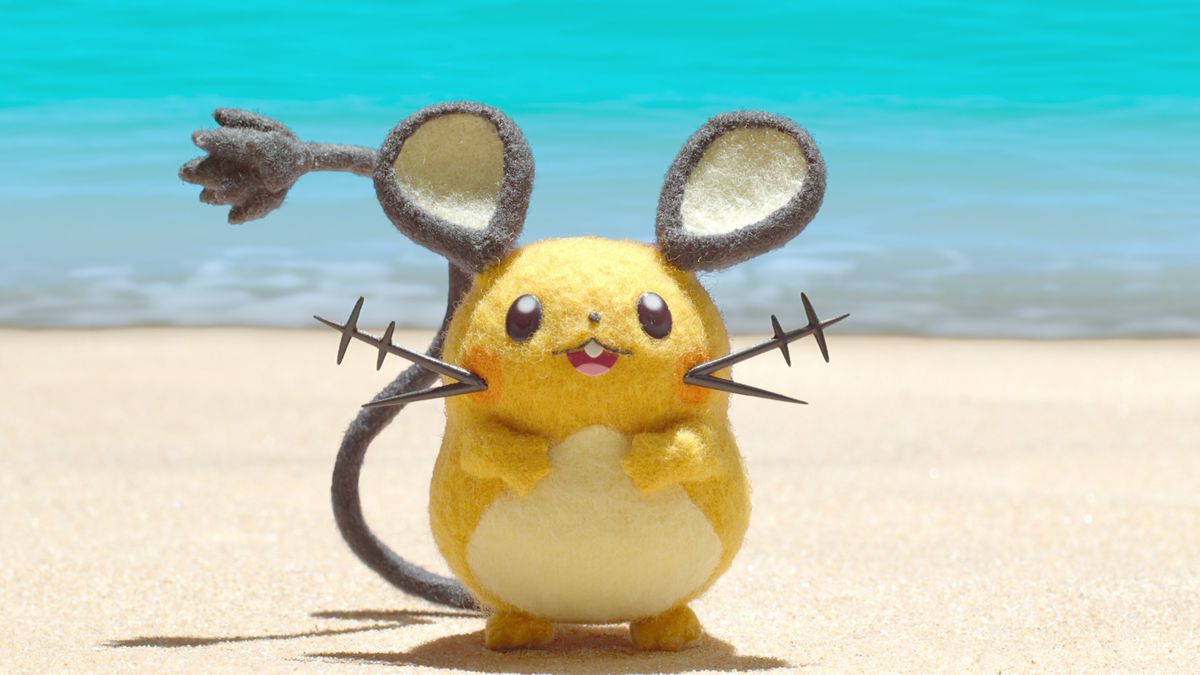 Une Dedenne — une souris orange aux grandes oreilles rondes — sur la plage !