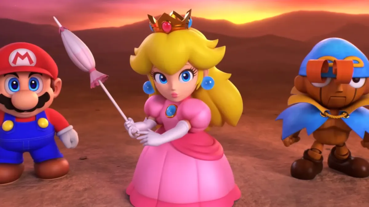 Mario et Peach dans Super Mario RPG.  Cette image fait partie d'un article sur les meilleurs JRPG de 2023.