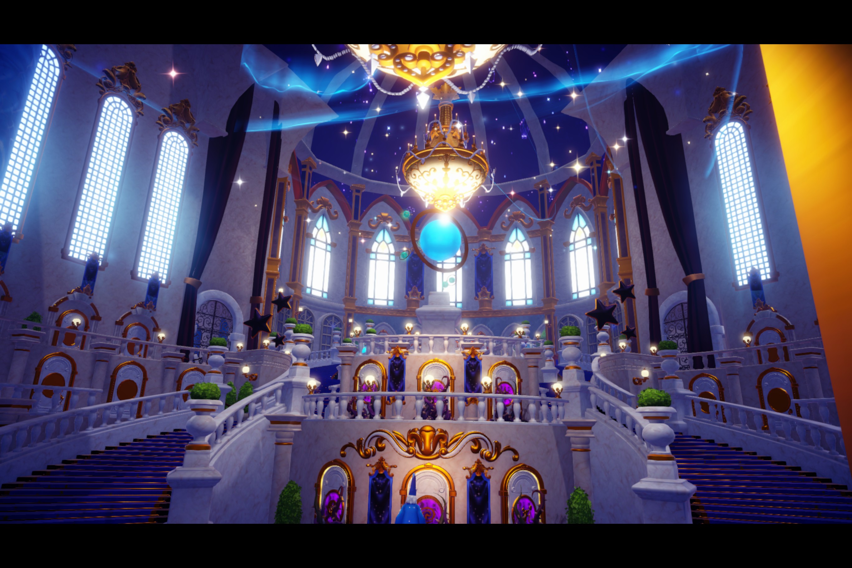 Un palais magique dans Disney Dreamlight Valley.