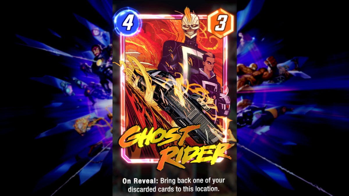 Carte de défausse de Ghost Rider dans Marvel Snap.