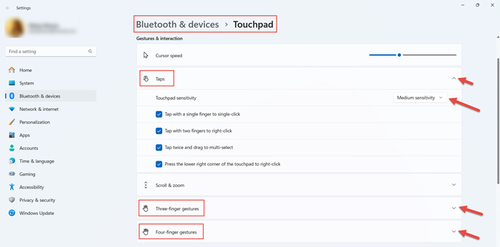 Cliquez avec le bouton droit sur un ordinateur portable à l'aide du pavé tactile ou du trackpad