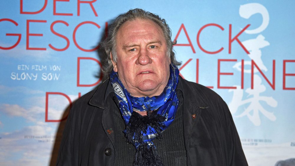 BERLIN, GERMANY - JANUARY 12: French actor Gerard Depardieu attends the "Der Geschmack der kleinen Dinge (Umami)" Premiere at Cinema Paris on January 12, 2023 in Berlin, Germany. (Photo by Tristar Media/Getty Images)