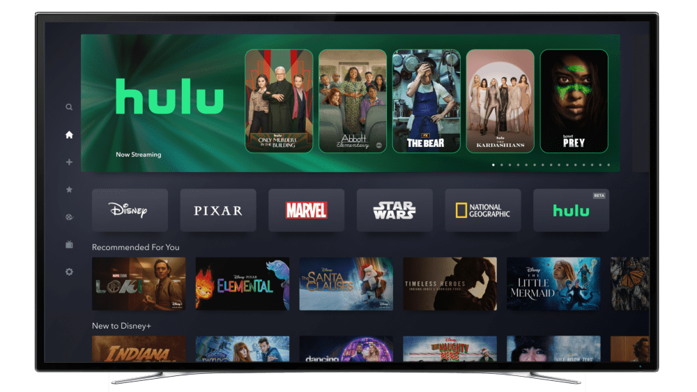 Hulu on Disney+ beta home screen