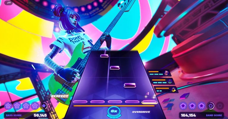 Fortnite Festival est un groupe de rock sans les instruments en plastique