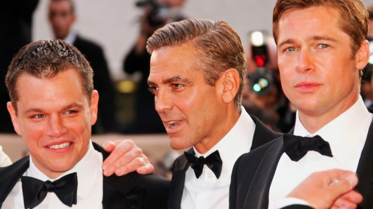 CANNES, FRANCE - MAY 24:  Actors Matt Damon, George Clooney and Brad Pitt attend the premiere for the film 'Ocean's Thirteen' at the Palais des Festivals during the 60th International Cannes Film Festival on May 24, 2007 in Cannes, France.  (Photo by Pascal Le Segretain/Getty Images)