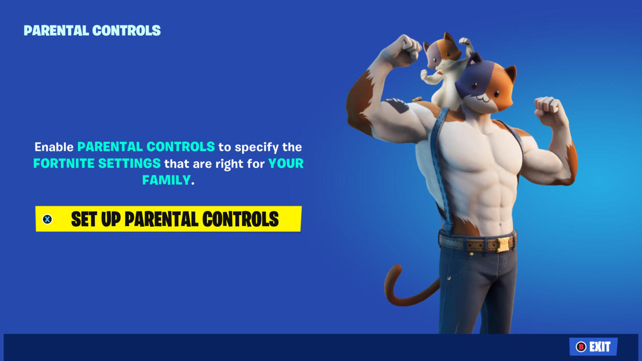 Le contrôle parental de Fortnite est facilement accessible depuis le menu principal dès que vous ouvrez le jeu.