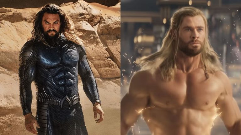 Jason Momoa as Aquaman/Chris Hemsworth as Thor