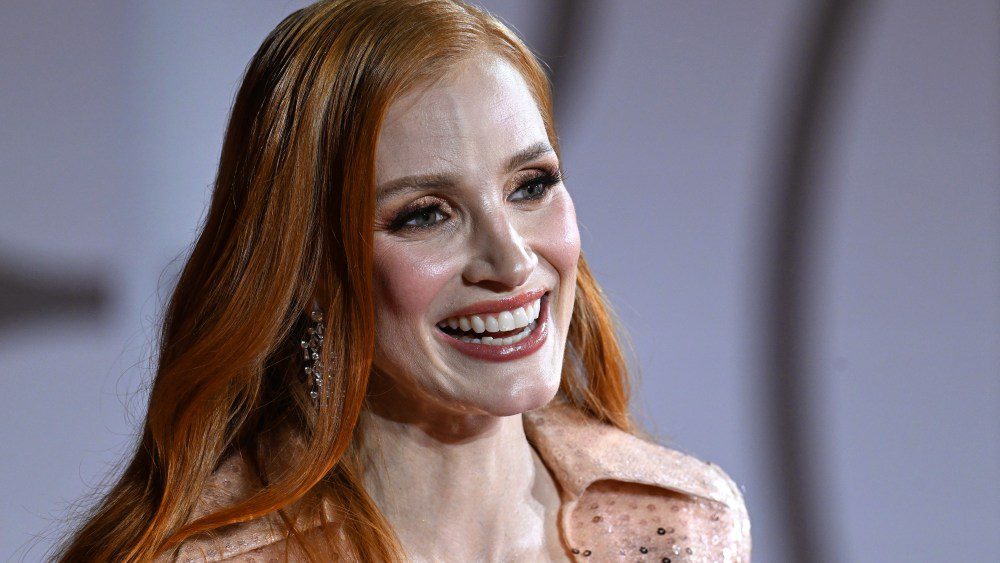 VENICE, ITALY - SEPTEMBER 08: Jessica Chastain attends a red carpet for the movie "Memory" at the 80th Venice International Film Festival on September 08, 2023 in Venice, Italy. (Photo by Kate Green/Getty Images)