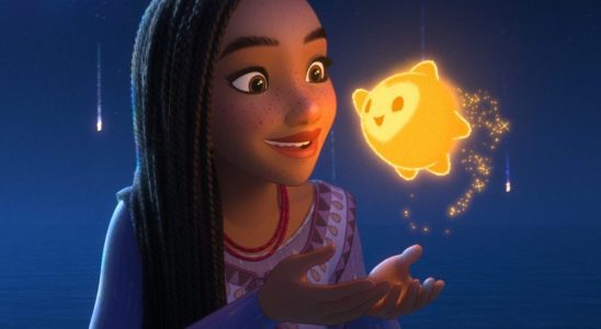 GLOW UP – In Walt Disney Animation Studios’ “Wish,” sharp-witted idealist Asha (voice of Ariana DeBose) makes a wish so powerful, it’s answered by a cosmic force—a little ball of boundless energy called Star. Artists lit the character in a way that makes it luminous—casting a glow onto the surrounding characters and environment. The epic animated musical opens only in theaters on Nov. 22, 2023. © 2023 Disney. All Rights Reserved.