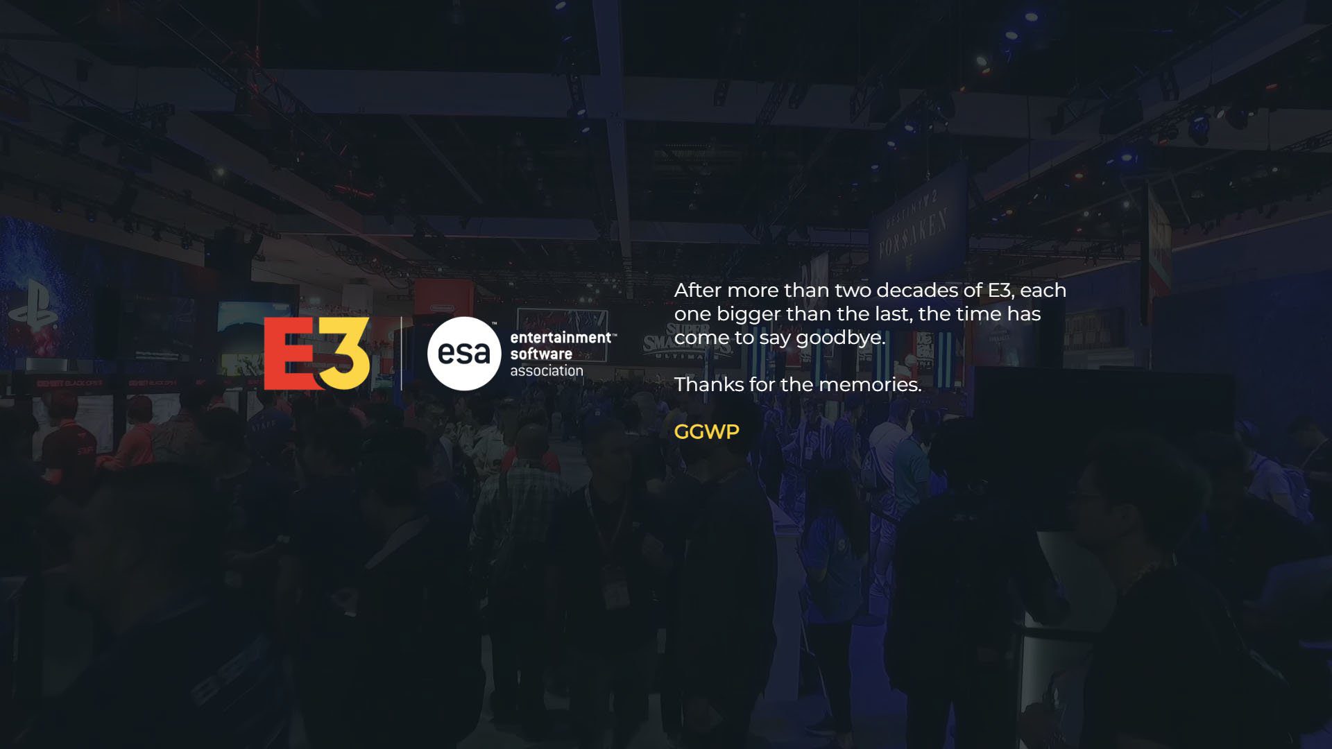 L'E3 est officiellement mort après plus de deux décennies    
