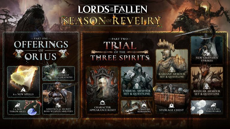 La mise à jour 1.022 de Lords of the Fallen est livrée pour le patch 1.1.394 Season of Revelry