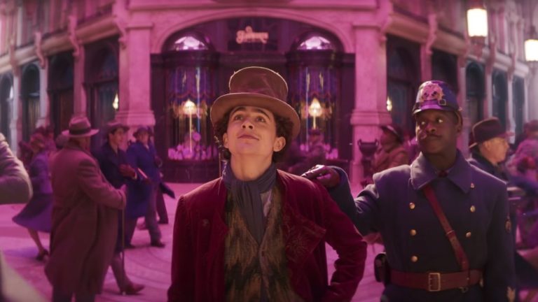 WONKA, Timothee Chalamet (center), 2023. © Warner Bros. / Courtesy Everett Collection