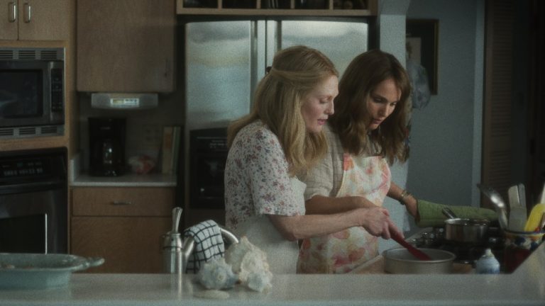 May December, L to R: Julianne Moore as Gracie Atherton-Yoo with Natalie Portman as Elizabeth Berry. Cr. Courtesy of Netflix