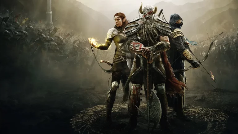 The Elder Scrolls Online: An elf, warrior, and archer.