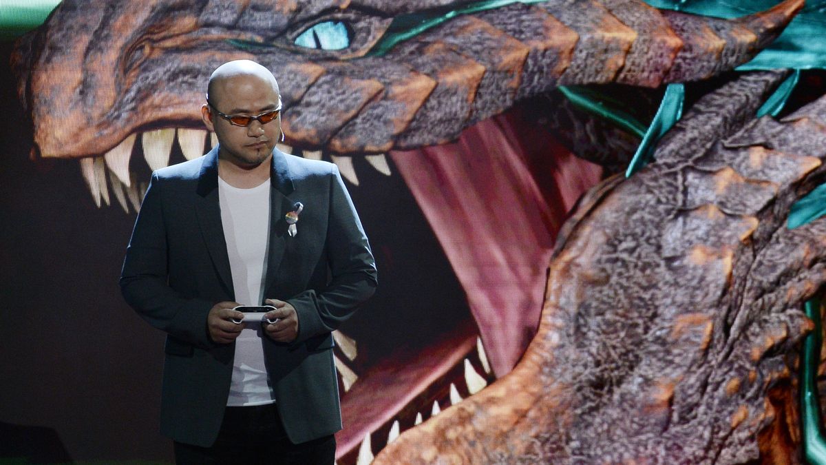 LOS ANGELES, CA - JUNE 13: Hideki Kamiya, Director at Platinum Games, introduces the video game 